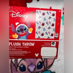 ✨ Disney Stitch & Angel Holiday Plush Throw Blanket – 50” x 70” – New